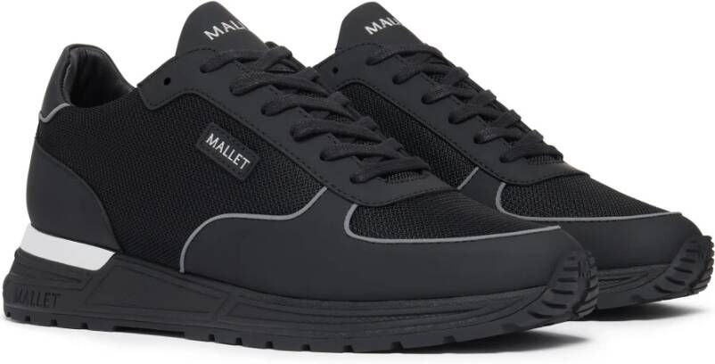 Mallet London Lite Triple Zwart Zilver Sneakers Black Heren