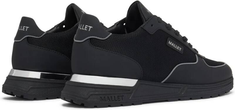 Mallet London Lite Triple Zwart Zilver Sneakers Black Heren