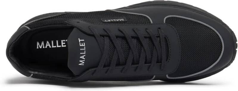 Mallet London Lite Triple Zwart Zilver Sneakers Black Heren