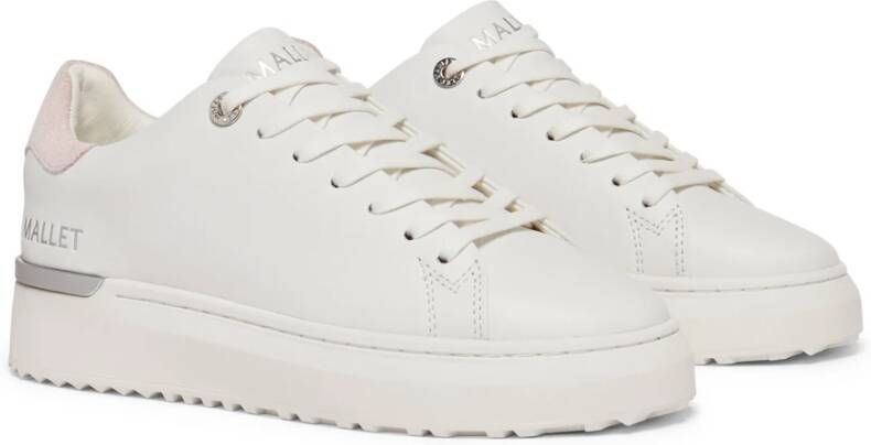 Mallet London Lite White Pink Tab Dames Sneakers White Heren