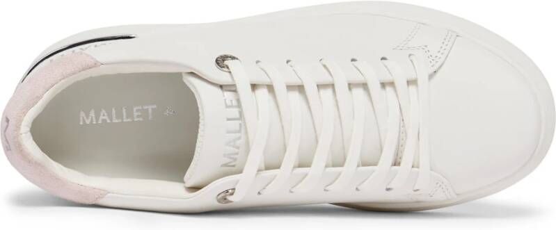 Mallet London Lite White Pink Tab Dames Sneakers White Heren