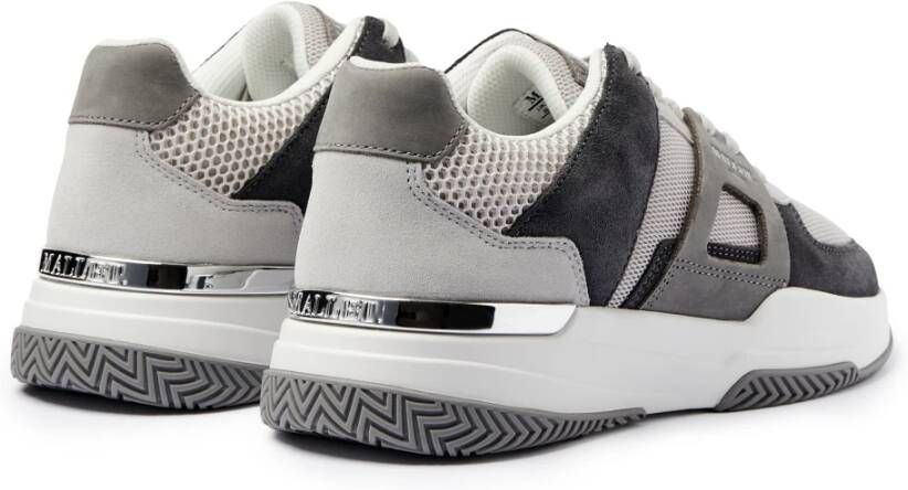 Mallet London Luxe Lichtgrijze Mesh Trainer Gray Heren