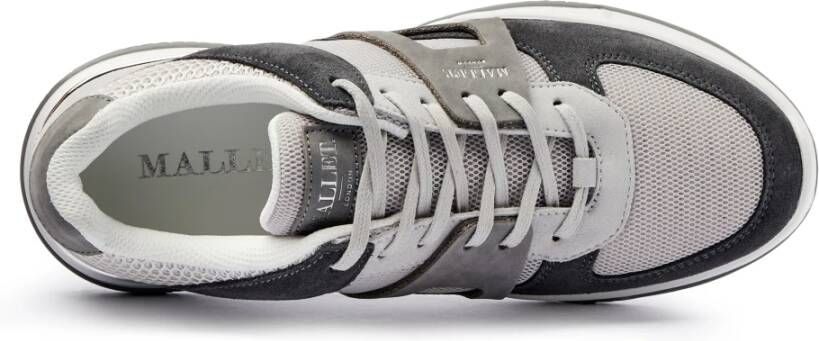 Mallet London Luxe Lichtgrijze Mesh Trainer Gray Heren