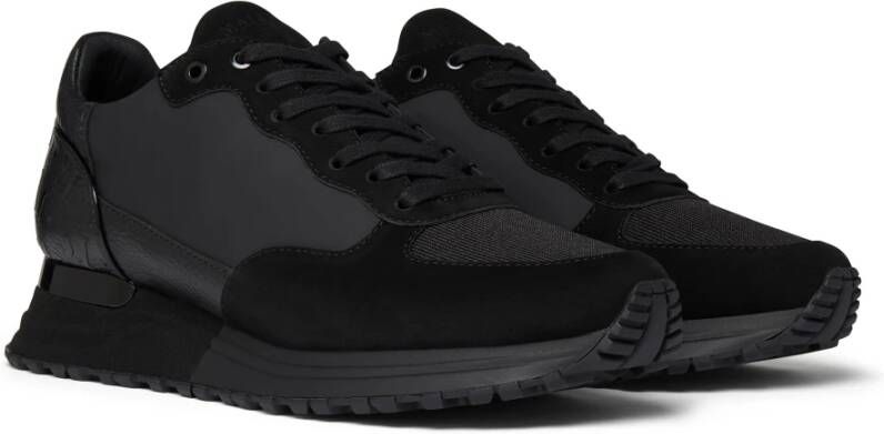 Mallet London Luxe Triple Zwart Gloss Sneakers Black Heren