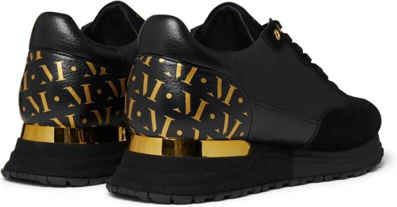 Mallet London Luxe Triple Zwart Goud Sneakers Black Heren