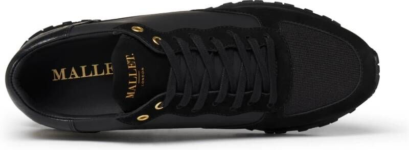 Mallet London Luxe Triple Zwart Goud Sneakers Black Heren