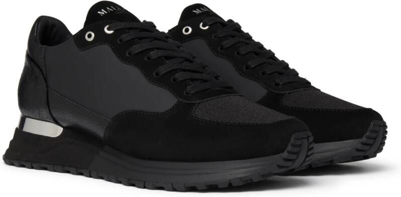 Mallet London Luxe Triple Zwart Zilver Sneakers Black Heren