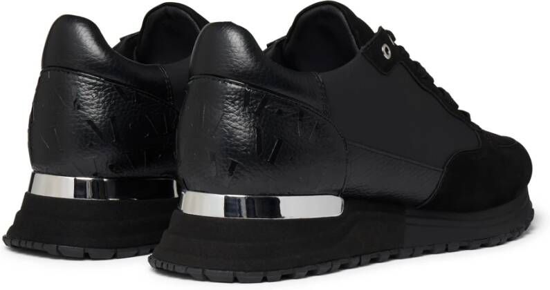 Mallet London Luxe Triple Zwart Zilver Sneakers Black Heren