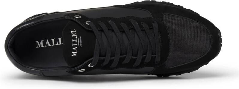 Mallet London Luxe Triple Zwart Zilver Sneakers Black Heren