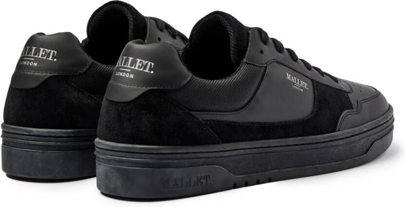 Mallet London Luxe Zwarte Leren Sneakers Black Heren