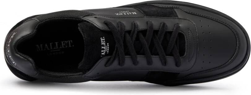 Mallet London Luxe Zwarte Leren Sneakers Black Heren