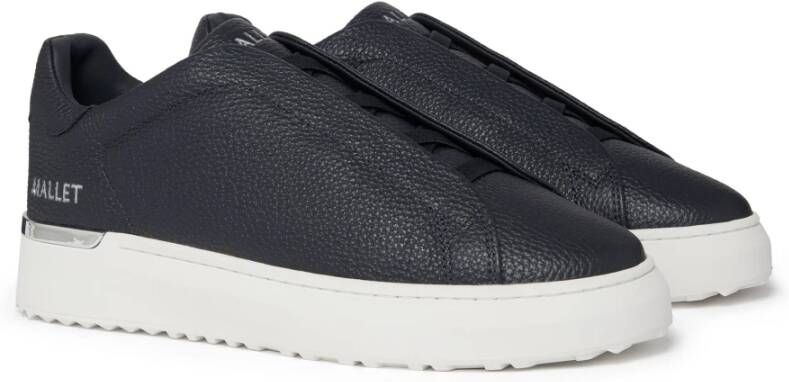 Mallet London Marine Tumbled Leren Instap Sneakers Blue Heren