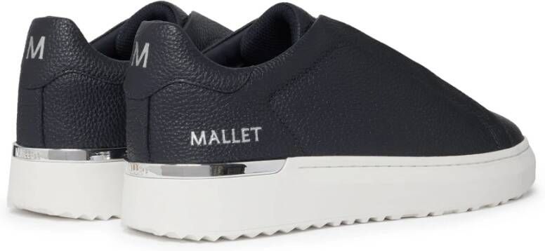 Mallet London Marine Tumbled Leren Instap Sneakers Blue Heren