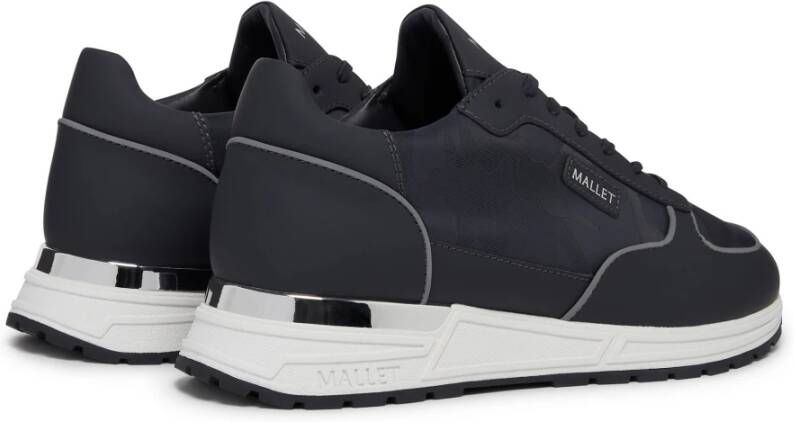 Mallet London Navy Camo Lichtgewicht Sneakers Blue Heren