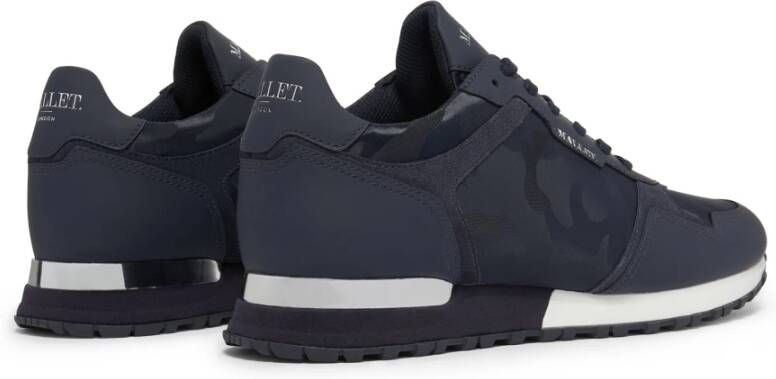 Mallet London Navy Camo Sneakers Blue Heren