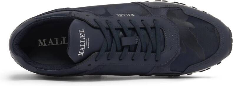 Mallet London Navy Camo Sneakers Blue Heren