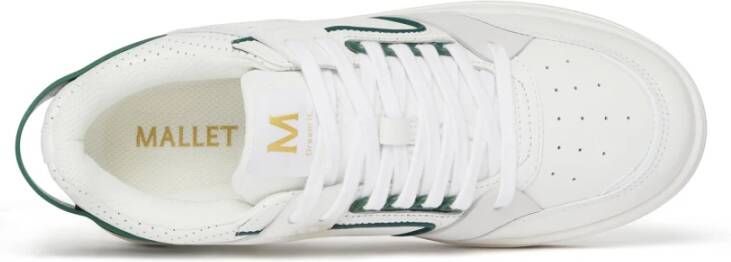 Mallet London Retro Groene Leren Sneakers White Heren