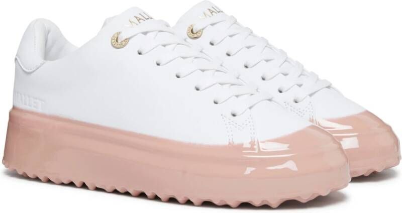 Mallet London Roze Gedipte Damessneakers White Dames