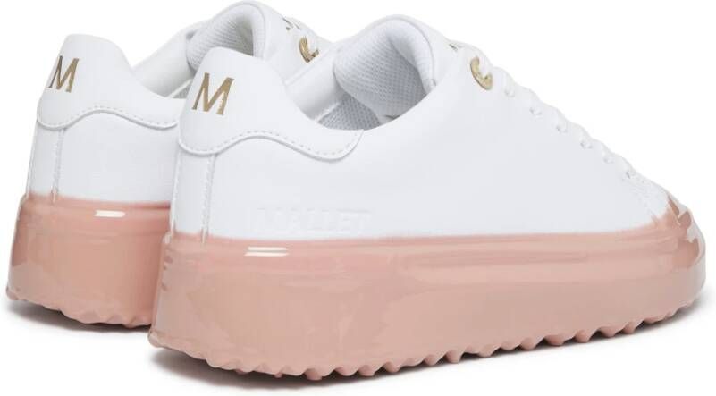 Mallet London Roze Gedipte Damessneakers White Dames