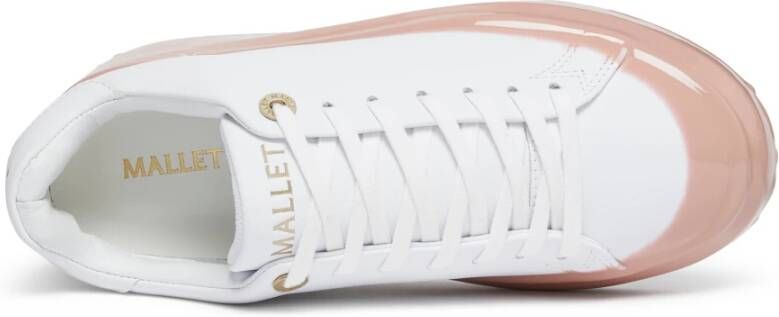 Mallet London Roze Gedipte Damessneakers White Dames