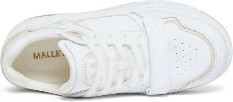 Mallet London Witte Beige Dames Strap Sneakers White Heren