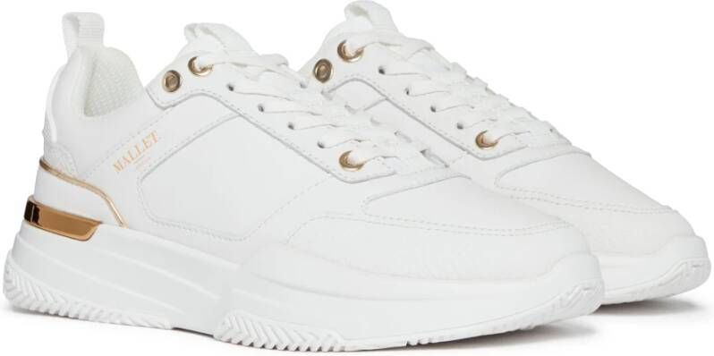 Mallet London Witte Gouden Dames Sneakers White Heren