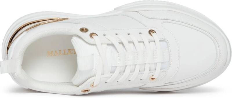 Mallet London Witte Gouden Dames Sneakers White Heren