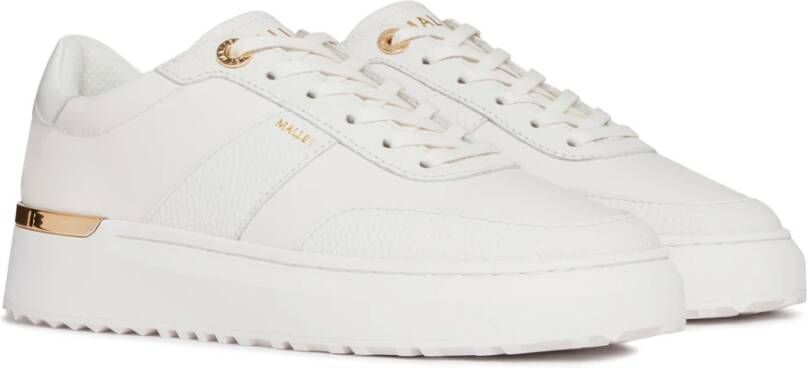 Mallet London Witte Gouden Dames Sneakers White Heren