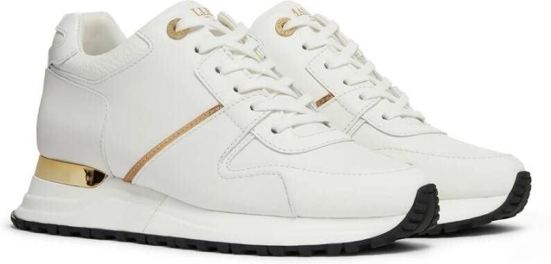 Mallet London Witte Gouden Dames Trainer Almorah White Heren