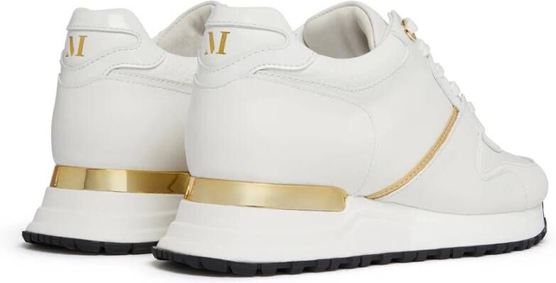 Mallet London Witte Gouden Dames Trainer Almorah White Heren