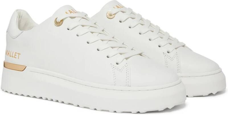 Mallet London Witte Gouden Lite Sneakers Vrouwen White Heren