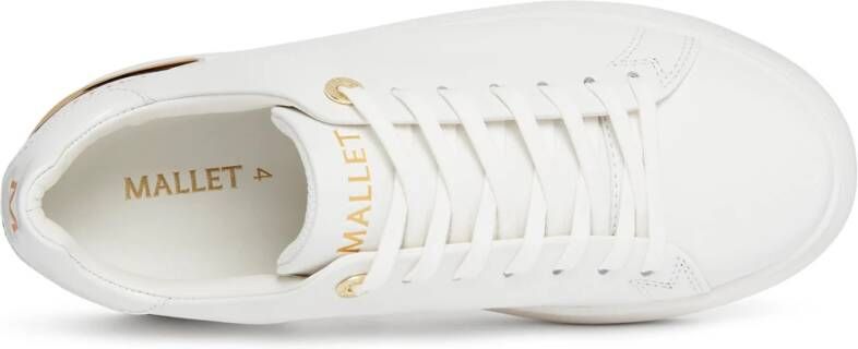 Mallet London Witte Gouden Lite Sneakers Vrouwen White Heren