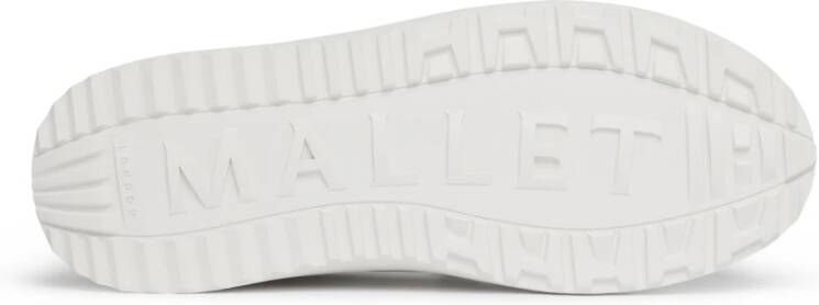 Mallet London Witte Gouden Sneakers met Gouden Accenten White Heren