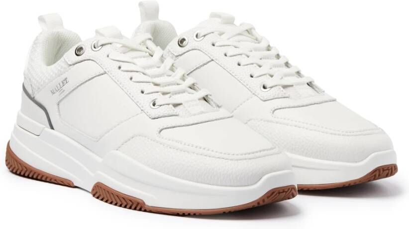 Mallet London Witte Kauwgom Leren Sneakers White Heren