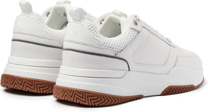 Mallet London Witte Kauwgom Leren Sneakers White Heren