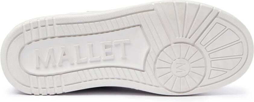 Mallet London Witte Leren Strap Sneakers White Heren