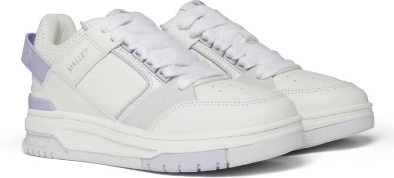 Mallet London Witte Lila Retro Sneakers White Heren