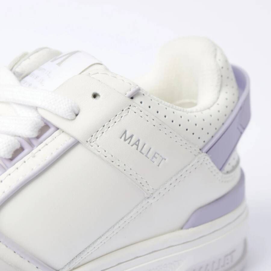 Mallet London Witte Lila Retro Sneakers White Heren