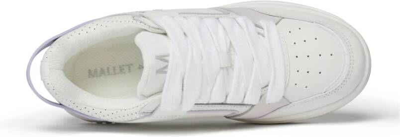 Mallet London Witte Lila Retro Sneakers White Heren