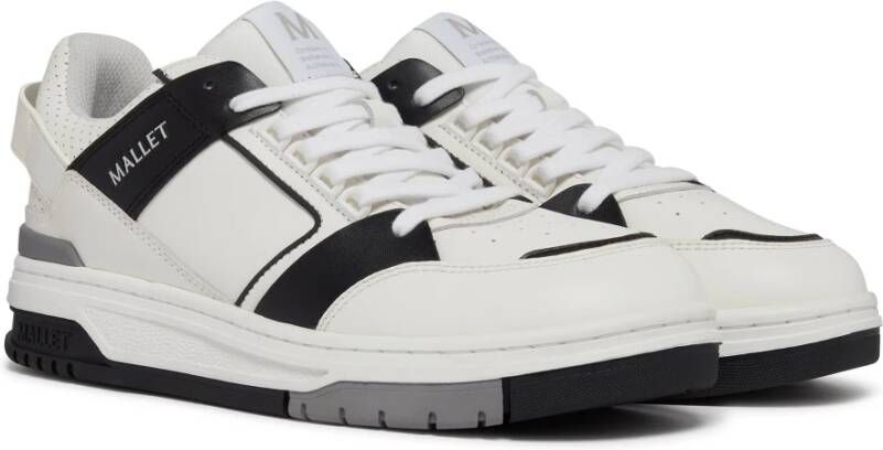 Mallet London Witte Zwarte Skaterschoenen White Heren