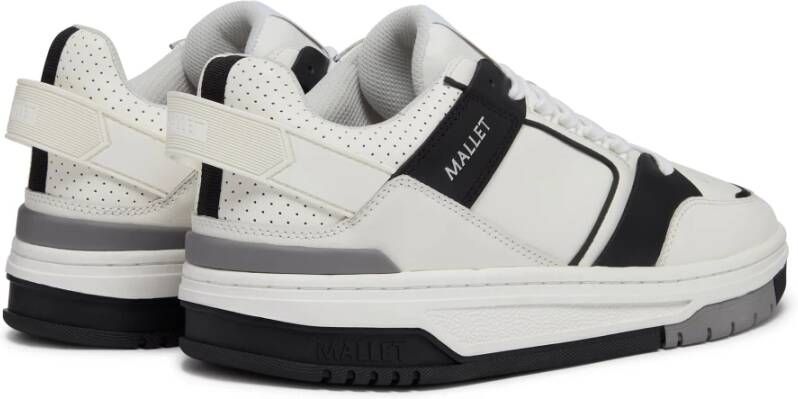 Mallet London Witte Zwarte Skaterschoenen White Heren