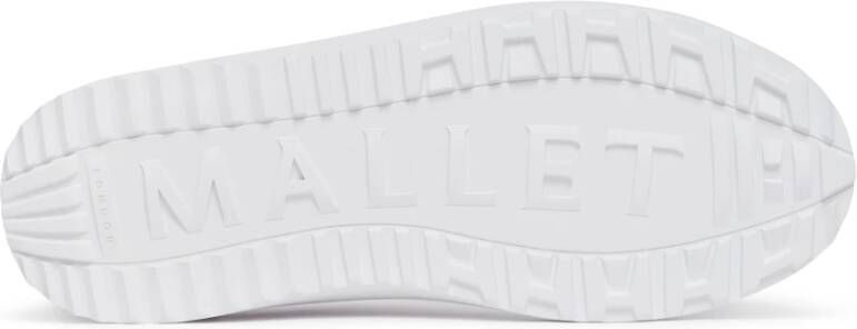 Mallet London Witte Zwarte Tab Leren Sneakers White Heren