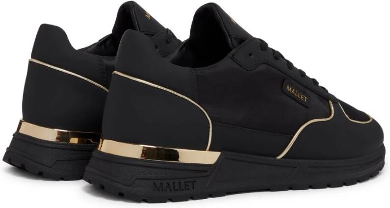 Mallet London Zwart Goud Camo Lichtgewicht Sneaker Black Heren