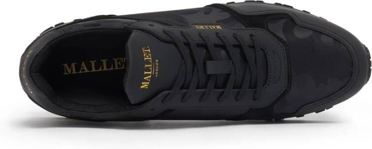 Mallet London Zwart Goud Camo Sneakers Black Heren