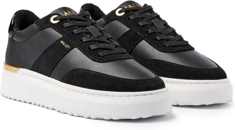 Mallet London Zwarte Gouden Dames Trainers Ss25 Black Heren