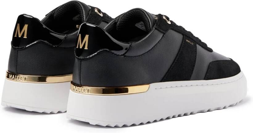 Mallet London Zwarte Gouden Dames Trainers Ss25 Black Heren