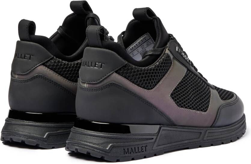 Mallet London Zwarte Iridescent Mesh Sneakers Black Heren