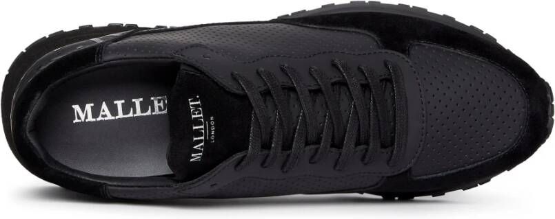 Mallet London Zwarte Leren Sneakers Black Heren