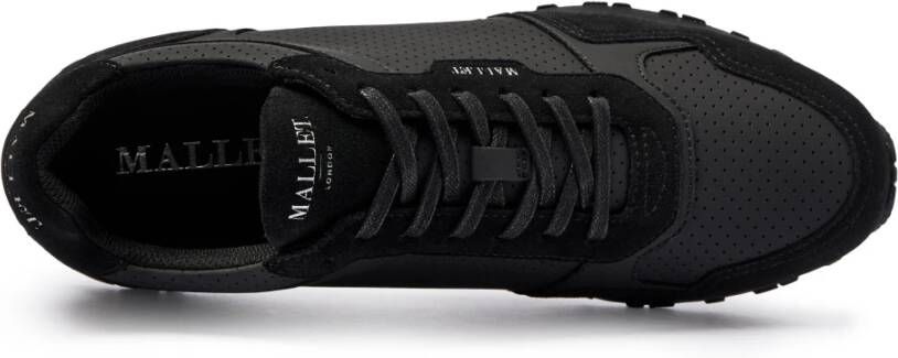 Mallet London Zwarte Leren Sneakers Black Heren