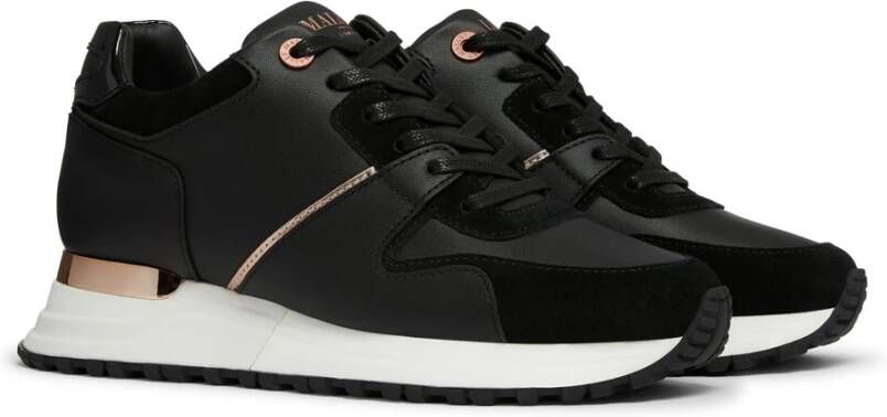 Mallet London Zwarte Roségouden Dames Trainer Black Heren